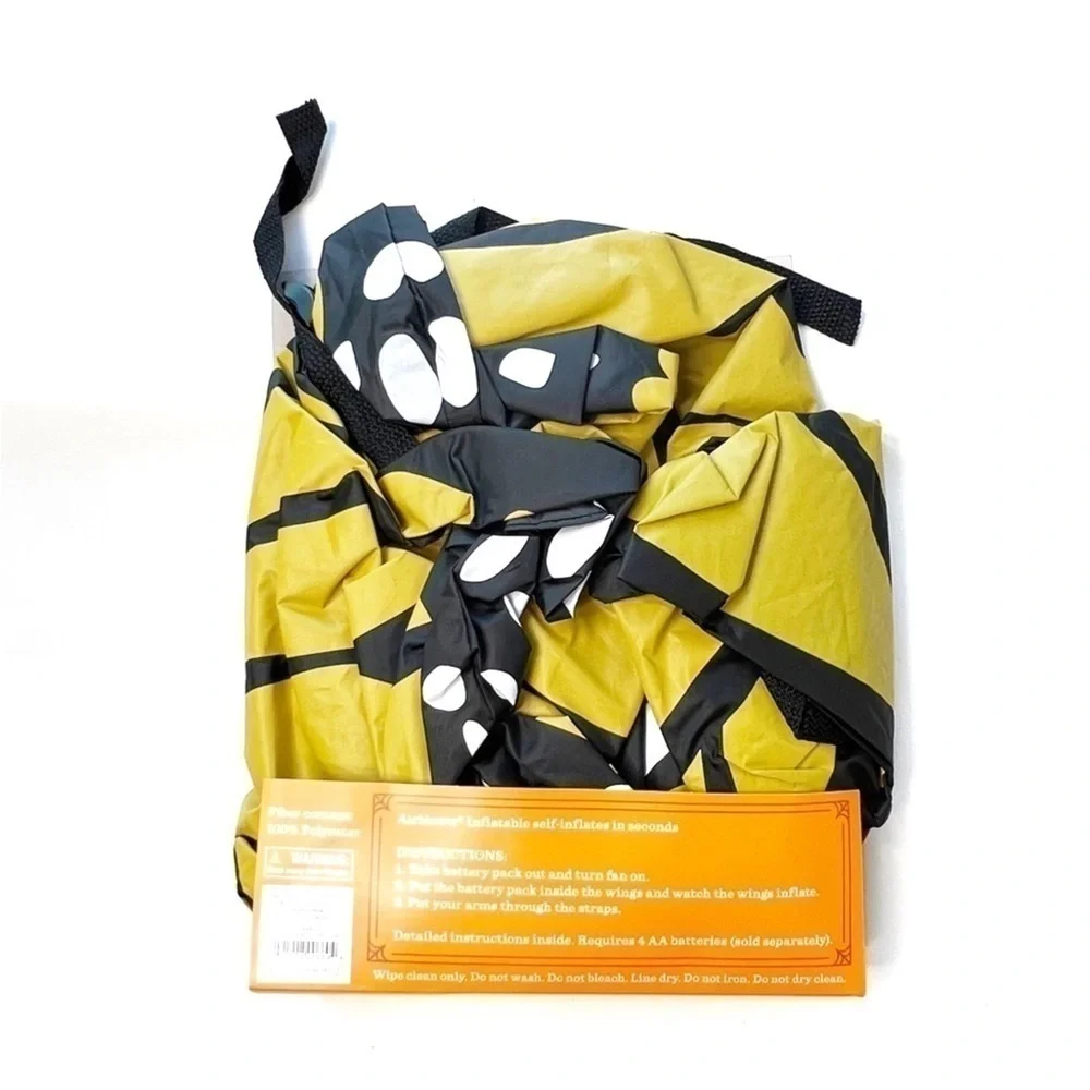Butterfly Wings Costume Halloween Yellow & Black Airblown Inflatable New NWT